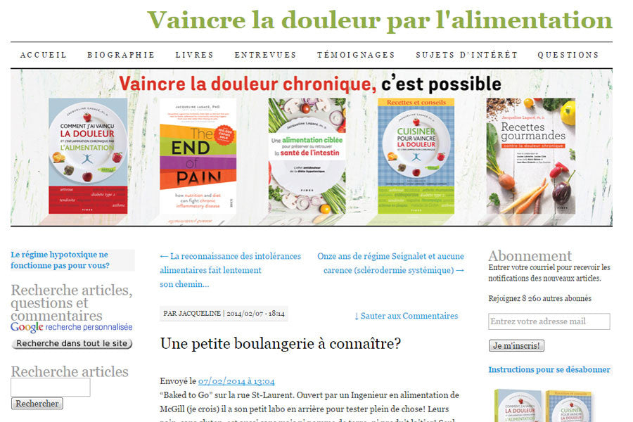 Jacqueline Lagacé -  Une petite boulangerie à connaître?