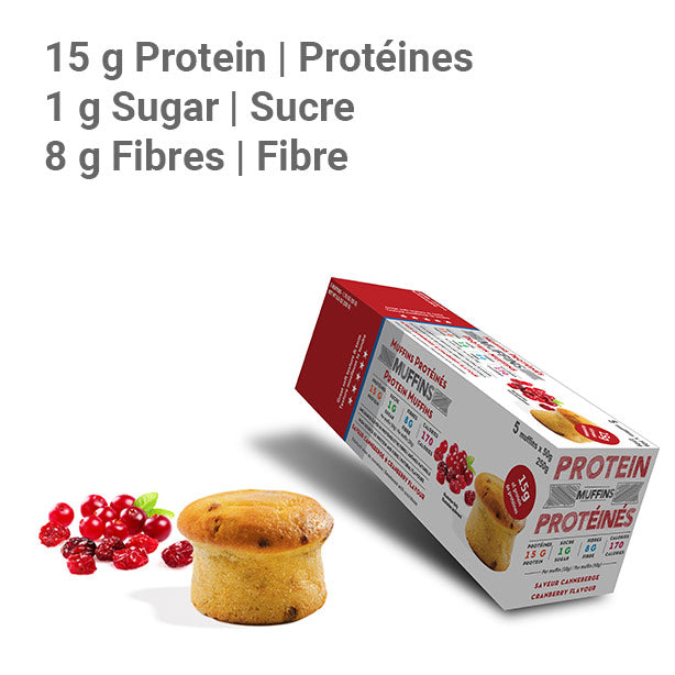 Muffins Protéinés aux Canneberges Protein Cranberry muffins Baked2Go