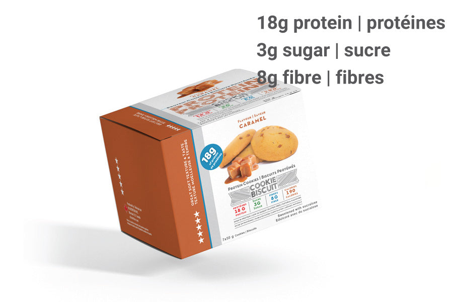 Biscuits Protéinés au Caramel Protein Caramel Cookies Baked2Go 