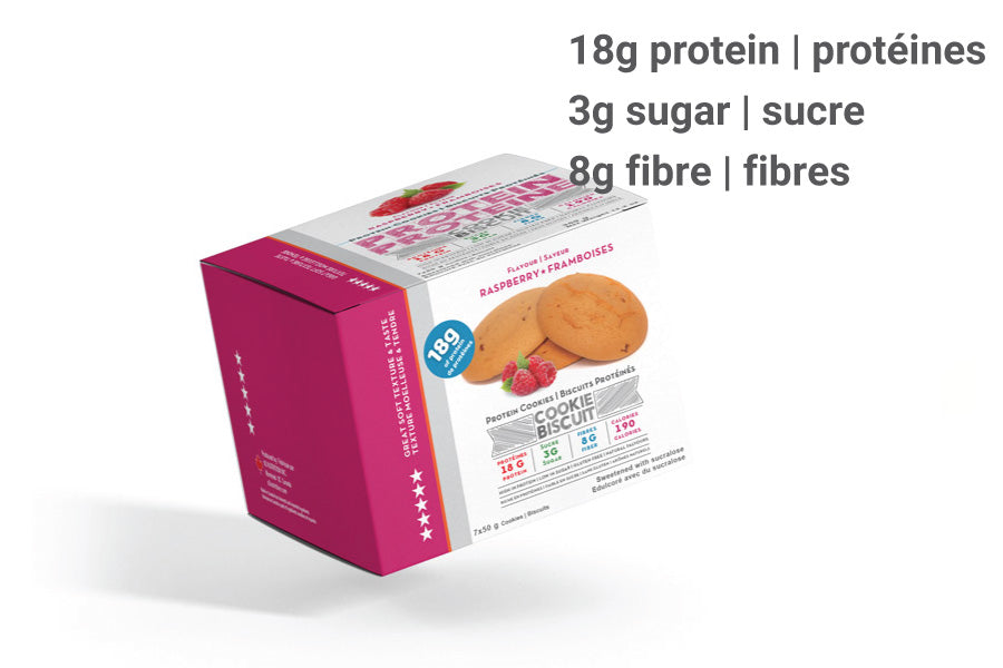 Biscuits Protéinés aux Framboises Protein Raspberry cookies Baked2Go 